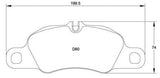 Race Technologies Front/Rear RE10 Brake Pad Set 2403 for Porsche 981/718/997/991/992 product image 3