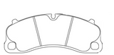 Race Technologies Front/Rear RE10 Brake Pad Set 2450 for Porsche 911/981/718/991/992