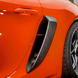 SilverRocket Dry Carbon Rear Side Air Intake Covers for Porsche 718 GT4/GT4 RS