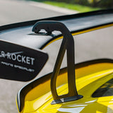 SilverRocket Dry Carbon 3-Inch Wing Risers for Porsche Track Applications GT4 RS