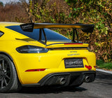 SilverRocket Dry Carbon 3-Inch Wing Risers for Porsche Track Applications GT4 RS