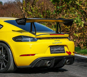SilverRocket Dry Carbon 3-Inch Wing Risers for Porsche Track Applications GT4 RS