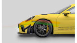 SilverRocket Dry Carbon Pro Dive Planes for Porsche Track Applications 718 GT4 RS