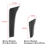 SilverRocket Dry Carbon Pro Dive Planes for Porsche Track Applications 718 GT4 RS