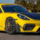 SilverRocket Dry Carbon Pro Dive Planes for Porsche Track Applications 718 GT4 RS