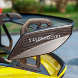 SilverRocket DRS-1 Flex Carbon Swan Neck Wing for Porsche 718 GT4 Track Fitment