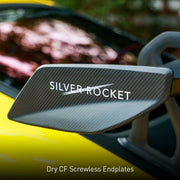 SilverRocket DRS-1 Flex Carbon Swan Neck Wing for Porsche 718 GT4 Track Fitment