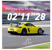 SilverRocket DRS-1 Flex Carbon Swan Neck Wing for Porsche 718 GT4 Track Fitment