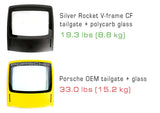 SilverRocket Dry Carbon Tailgate and Lightweight Glass for Porsche 981/718 Cayman