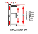 Replacement BRAID center caps: Optional caps for BRAID wheels, available in various sizes and bolt patterns. Prices are per cap. Shop now at PMB.