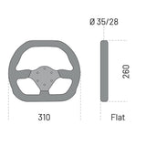 Competition Motorsport Sparco Competition P310 Steering Wheel – 310mm Flat Suede Racing Wheel