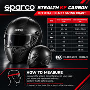 Sparco Stealth Carbon Fiber Karting Helmet, FIA 8878-2024