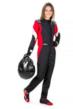 Competition Motorsport Sparco Competition Lady Women's Driver FIA Racing Suit black red
