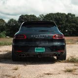 Rennline Carbon Fiber Upkick Spoiler for Macan: Premium hand-laid carbon fiber for a sporty OEM+ look. Easy, reversible install. Shop now at PMB Performance.