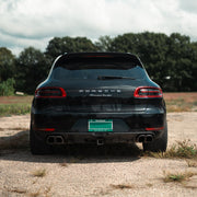 Rennline Carbon Fiber Upkick Spoiler for Macan: Premium hand-laid carbon fiber for a sporty OEM+ look. Easy, reversible install. Shop now at PMB Performance.