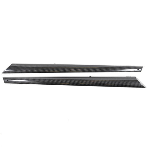 Rennline Front Carbon Fiber Garnish Rails: Lightweight, strong, and stylish carbon fiber replacement for OEM rails. Shop now at PMB Performance.