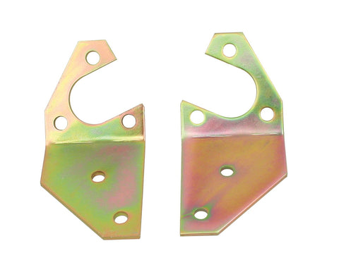 Maximize your vehicle's shock performance with our pre-formed steel plates that bolt onto rear swing axle flange bolts. These plates create lower shock mounting points for up to four shocks in custom applications, providing a robust upgrade. Please be aware they are not compatible with stock shock mounts.
