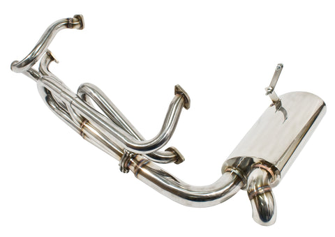 Stainless Steel Sideflow Merged Exhaust System with S/S Muffler (with Flanges)