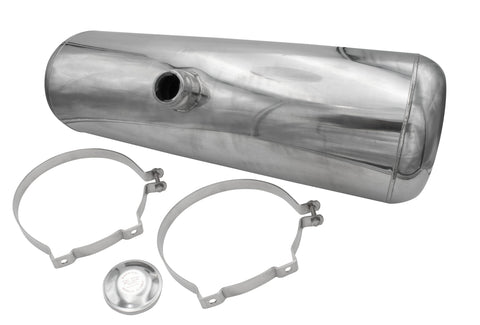 Elevate your off-road adventures with our highly polished stainless steel fuel tank! This tank features a stunning finish that won’t rust or dull. Available in 5 lengths and 8" or 10" diameters, it comes with polished stainless straps, hardware, and a gas cap. Note: Caps are not interchangeable.