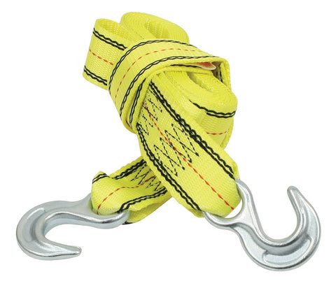 Tow Strap with Hooks, 2" x 15', 8,000 lbs