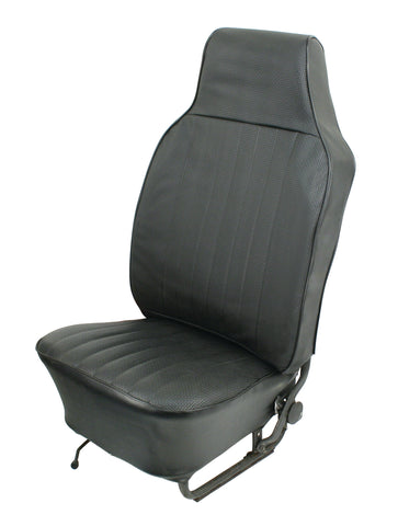 Revamp your 74-76 Type 1 & Super Beetle’s interior with our Black Seat Cover Set! Made from high-quality vinyl in a timeless basket weave pattern, these covers install easily with heavy-duty Velcro fasteners—no special tools required! Perfect for covering existing seats or replacing old padding with our Foam Seat Pads. Sedan models only!