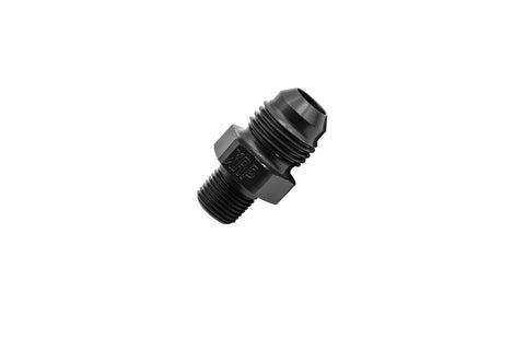 ADAPTER, -6 FLARE TO 1/8 NPT - ALUMINUM - BLACK ANODIZED