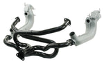 Achieve peak performance with EMPI’s 1 5/8" Merged Competition Header System. This system integrates seamlessly with 1 1/2" flanged racing heater boxes, providing both high-performance exhaust and reliable heating. Key features include thick HD flanges with ground flat surfaces, ground internal welds, and an EMPI swivel flange racing stinger. Customize your setup with lightweight heater boxes or 1 5/8" J-tubes, and choose between ceramic or painted finishes. Enhance with the hideaway muffler.