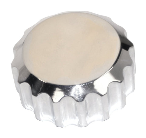 Billet Polished Aluminum Oil Filler Cap with Grooves