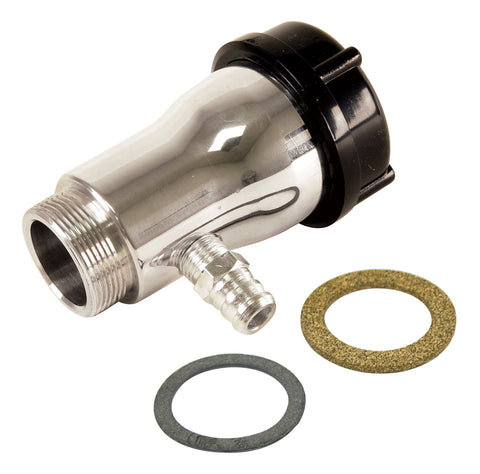 Vented Oil Filler Tube - Polished with Plastic Cap