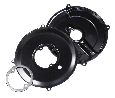 Discover the EMPI Alternator/Generator Backing Plate Kits made from high-quality stamped steel. Choose from sleek Chrome or Black finishes, or go for a custom look with powder coating in three colors: Black, Silver, or Gray. Perfect for maintaining the stock appearance while enhancing durability. Shop now!