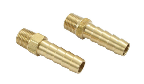 EMPI 1/8" NPT x 5/16" Barb Fuel Fitting, Pair. Adjustable fuel pressure fitting for performance carbs, max 7 PSI, for use with lead-free gasoline. Only at PMB.