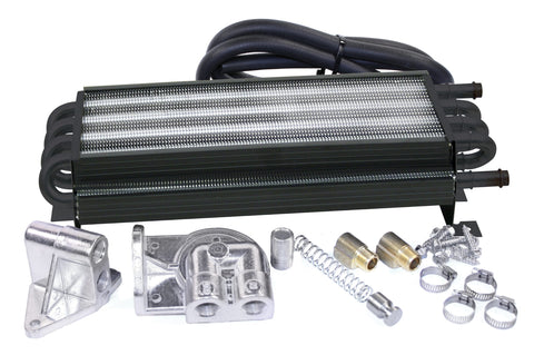 Skin Packed 8-Pass Oil Cooler Kit, 1/2" Hose Barb, with Booster Kit