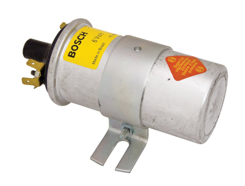 New at PMB Performance: Bosch Blue Coil with Bracket! This high-quality 6-Volt ignition coil features a stylish silver finish and has a primary resistance of 1.5 Ohms. Its epoxy-filled design guarantees durability and reliable performance for your vehicle. Perfectly boxed for easy storage, this coil is essential for boosting your ignition system. Get yours today!