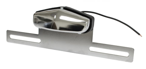 Chrome License Plate Light with Bracket