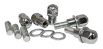 Chrome Nut & Stud Kit, with Flat Washers M12-1.5, (for Mag Wheels) 5 Pair