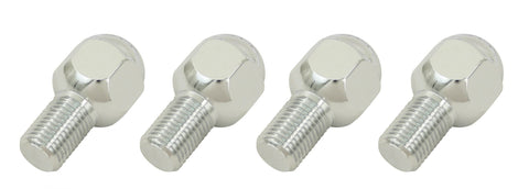 Chrome Lug Bolts - M14-1.5, 20.5mm Long, Set of 4, 9568 Steel / Aluminum Wheels