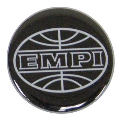 EMPI Logo, Black / Silver, 43mm Fits Most Wheels & Wheel Caps, Set of 4 Also fits 79-4115/16/17