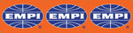 EMPI Large Banner, 36" x 120", Each Orange Vinyl with eyelets, Printed Blue & White Oval