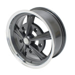 Enhance your vehicle with the 17" Raider wheels featuring an anthracite finish and polished lip. Comes complete with a chrome plastic cap and chrome valve stem. Different from the 15" Raider, these 17x7 wheels have a 5x205 bolt pattern. Upgrade your ride's style and performance today!