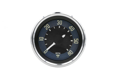 Monitor your VW Type 1's performance with the 80mm 0-6000 RPM Chrome Bezel Tachometer. Made in the UK, this stepper tachometer has a sleek black dial paired with a full "V" chrome bezel. With 6K and 8K variants available, it ensures precise engine RPM readings for optimal driving. Upgrade your gauge today!