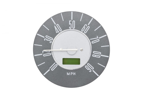 The 120mm Gray Dial Speedometer with a silver center is an ideal upgrade for your Type 2. Featuring a 10-90 MPH range, this gauge combines functionality with style, providing accurate speed readings and a refined appearance with its gray dial and eye-catching silver center.