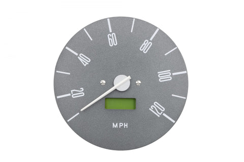 Revamp your Type 2's dashboard with the 120mm Gray Dial Speedometer, designed to measure speeds from 10-120MPH. This elegant speedometer offers precision and a modern look, making it an excellent choice for improving your vehicle's speed display and overall aesthetic.