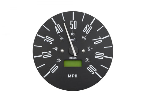 120mm 10-90MPH Black Dial Speedometer for Type 2