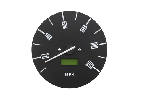 120mm 10-120MPH Black Dial Speedometer for Type 2