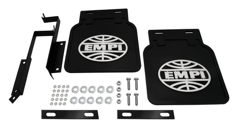 Mud Flaps, Black withÂ White Logo, Type 2, thru 72, Pair