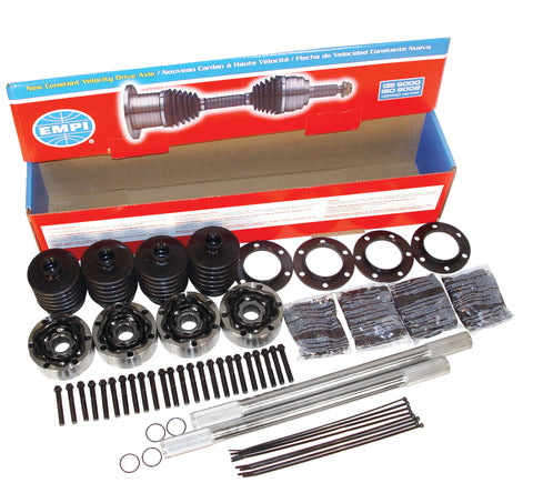 EMPI's Type 2 axle kit (16-1/4") includes chromoly race axles, C.V. joints, boots, & more, perfect for high-performance IRS builds. Shop now at PMB Performance.