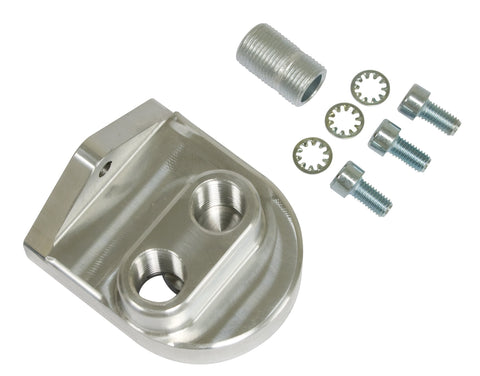 Our Billet Oil Filter Adapter (spinner) is designed for seamless installation and efficiency. Included are all necessary mounting hardware, such as a 3/4" x 16 nipple and a tapped 3/8" NPT, making it simple to connect. Compatible with all PH8A style standard oil filters, this adapter is a must-have for effective engine maintenance. Upgrade your oil filter system today!