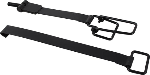 Secure your Porsche 911 or 912 battery with this durable stainless steel battery strap set. Featuring a sleek black finish, this 2-piece set ensures your battery stays in place while adding a clean, professional look to your engine bay. Shop now for a reliable battery strap solution.