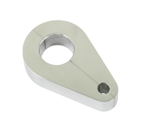 Polished Aluminum Brake Line Bracket, 1"