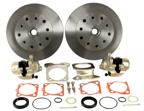 Rear Disc Brake Kit, Double-Drilled 5x130 with 14x1.5mm threads 5x4.75" with 12mm threads, Swing Axle, 58-67